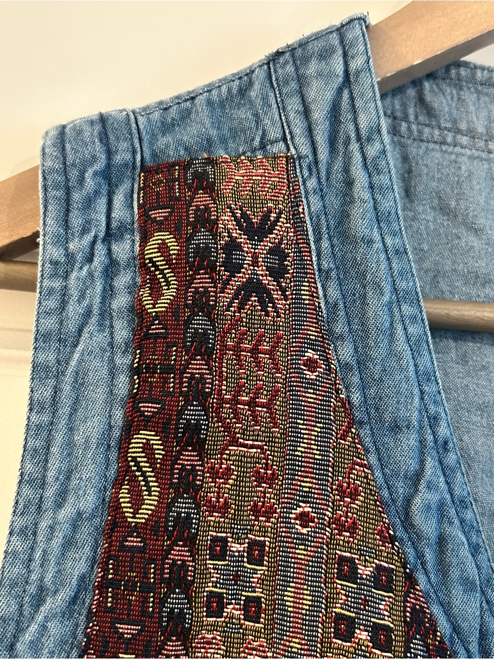 Vintage 90s Tapestry Denim Vest Blue Multi Size S - Picture 3 of 10